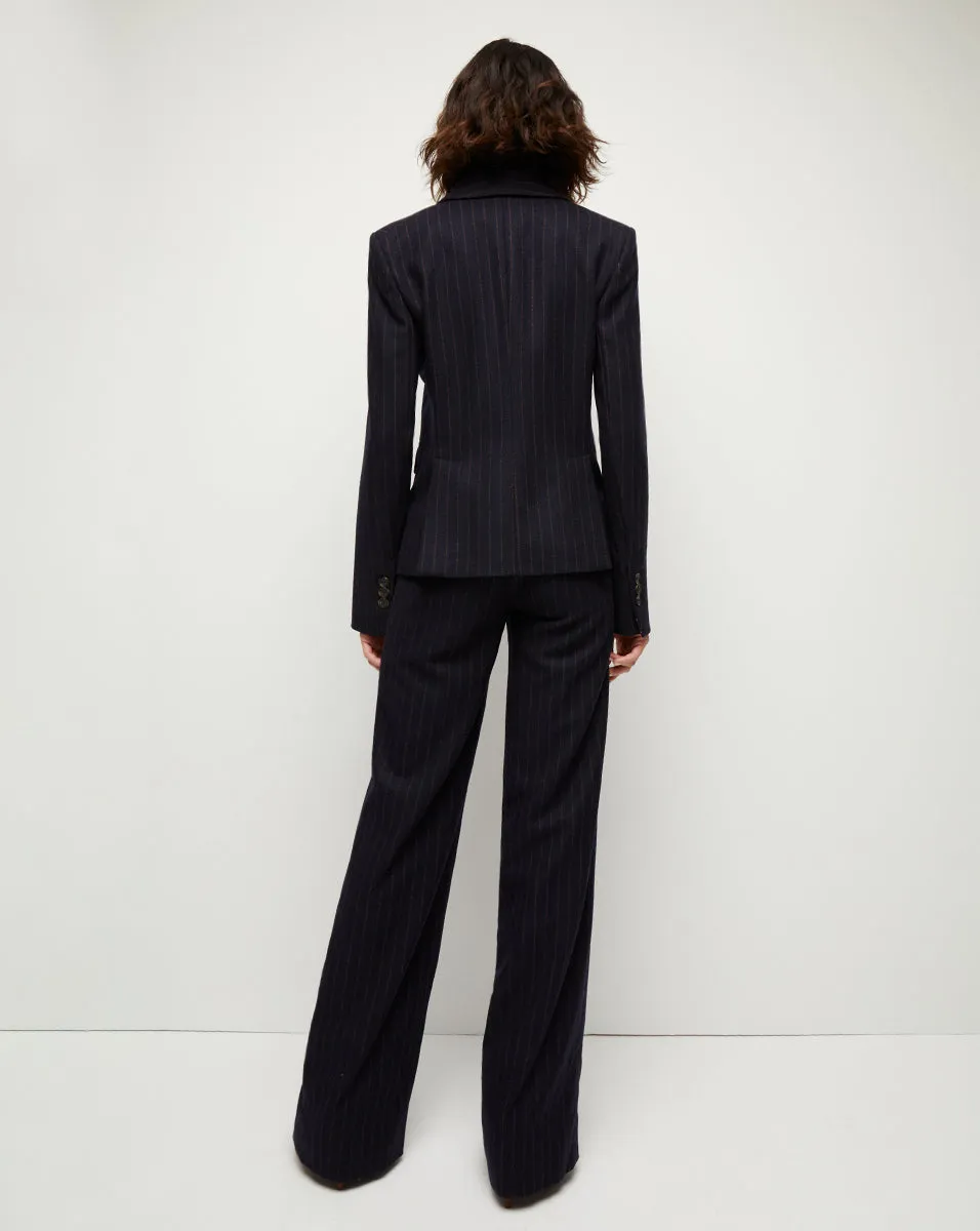 Tyra Pinstriped Dickey Jacket