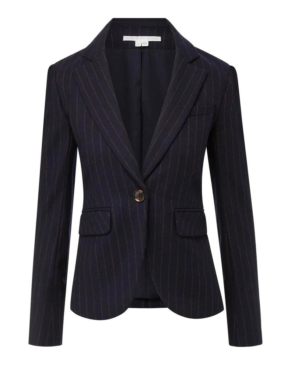 Tyra Pinstriped Dickey Jacket