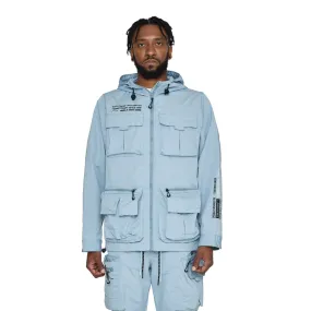 Utility Windbreaker Jacket - Pale Blue