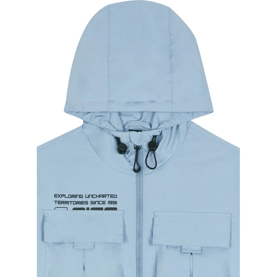 Utility Windbreaker Jacket - Pale Blue