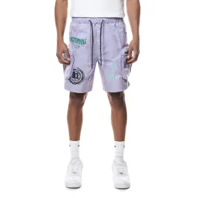 Varsity Lounge Windbreaker Shorts - Lilac