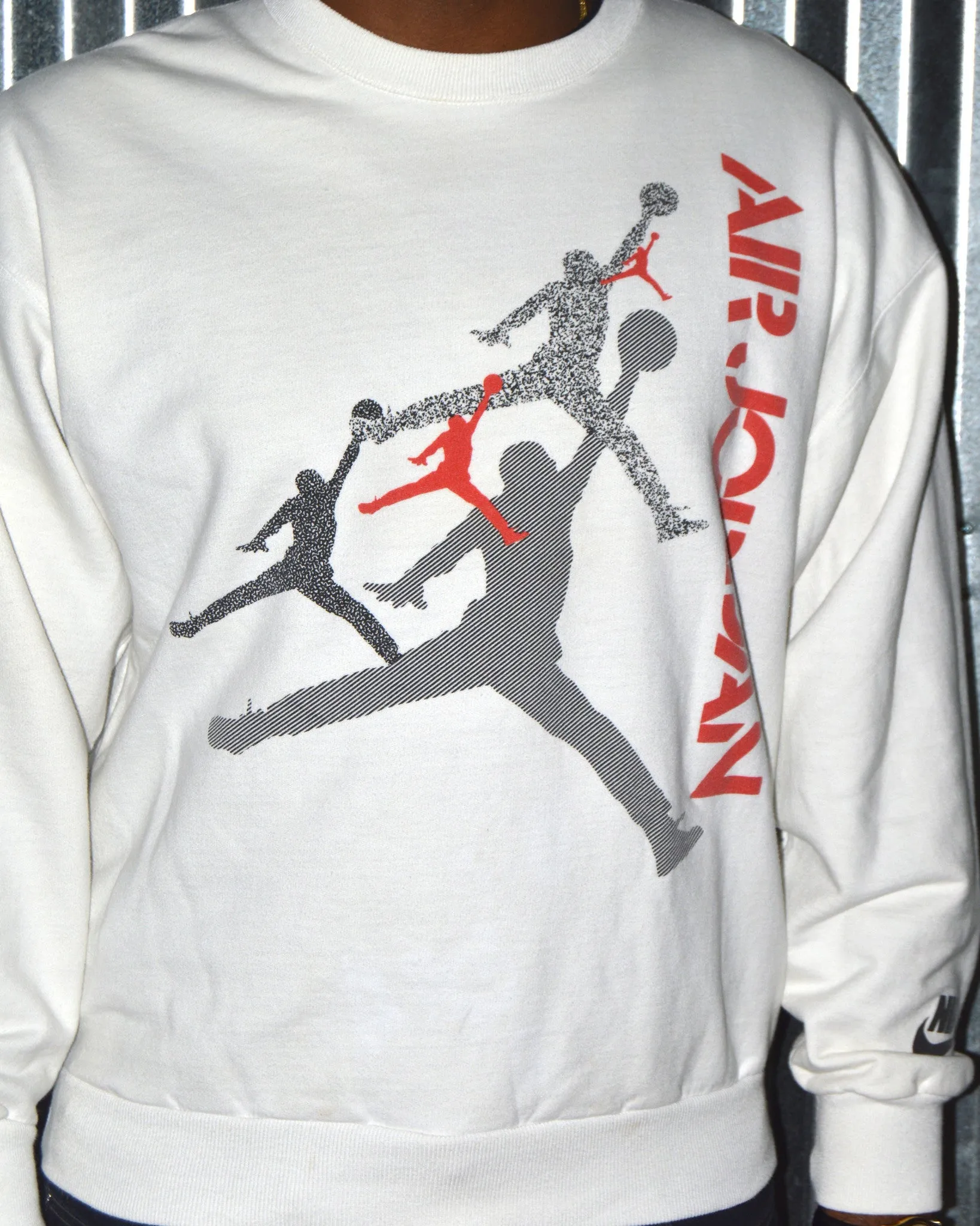 Vintage Nike Air Jordan White Sweatshirt Sz L