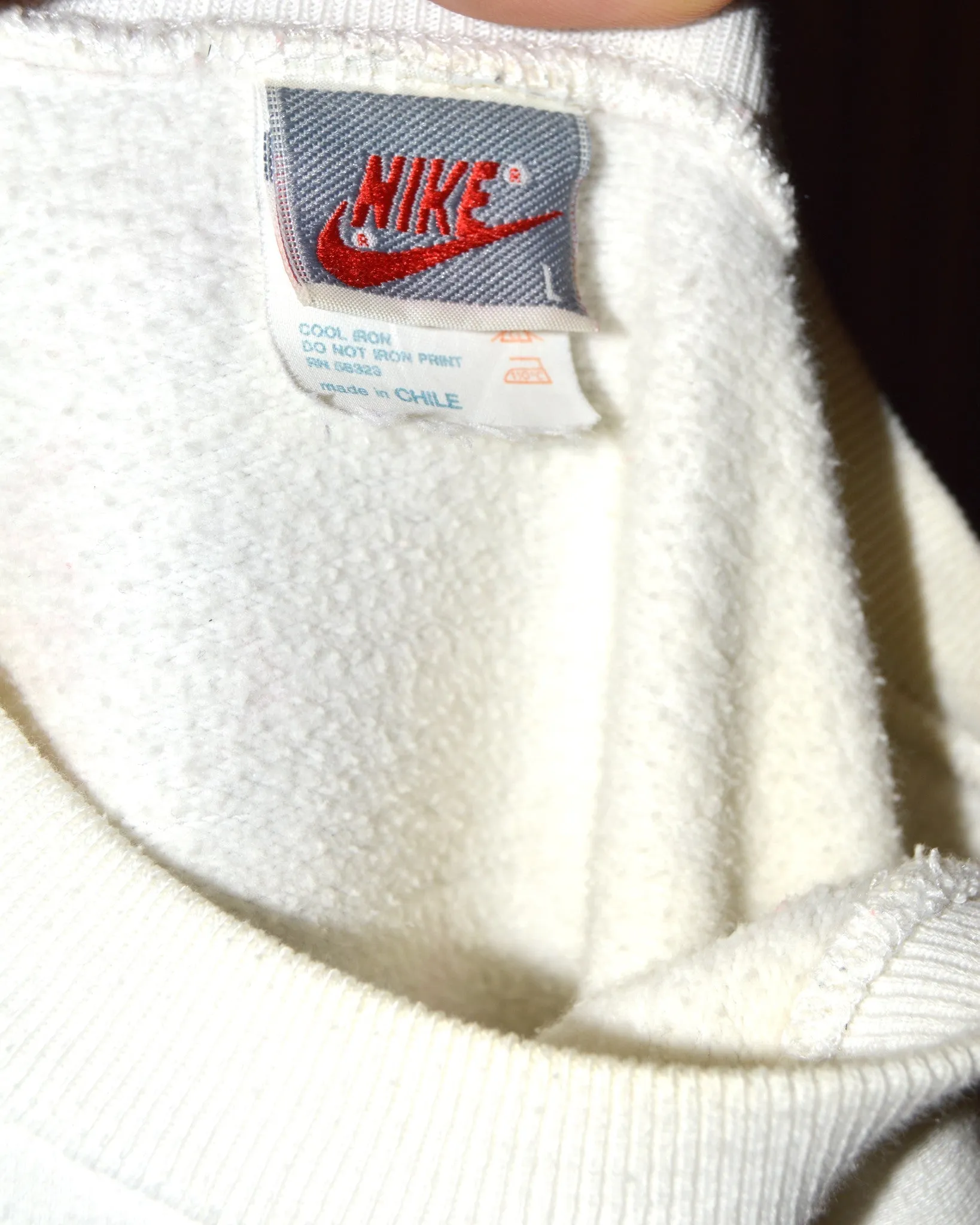 Vintage Nike Air Jordan White Sweatshirt Sz L