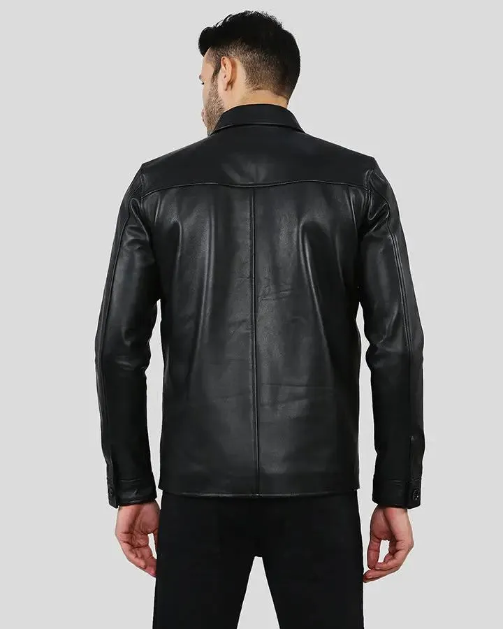 Warren Black Racer Leather Jacket