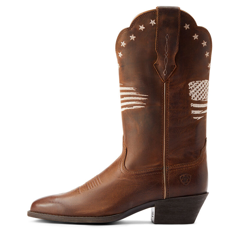 Women's Heritage R Toe Liberty StretchFit Western Boot in Sassy Brown