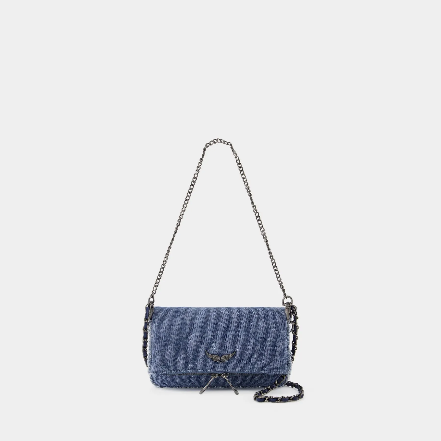 Zadig & Voltaire  Rock Nano Xl Glitter Crossbody - Zadig & Voltaire - Denim - Blue