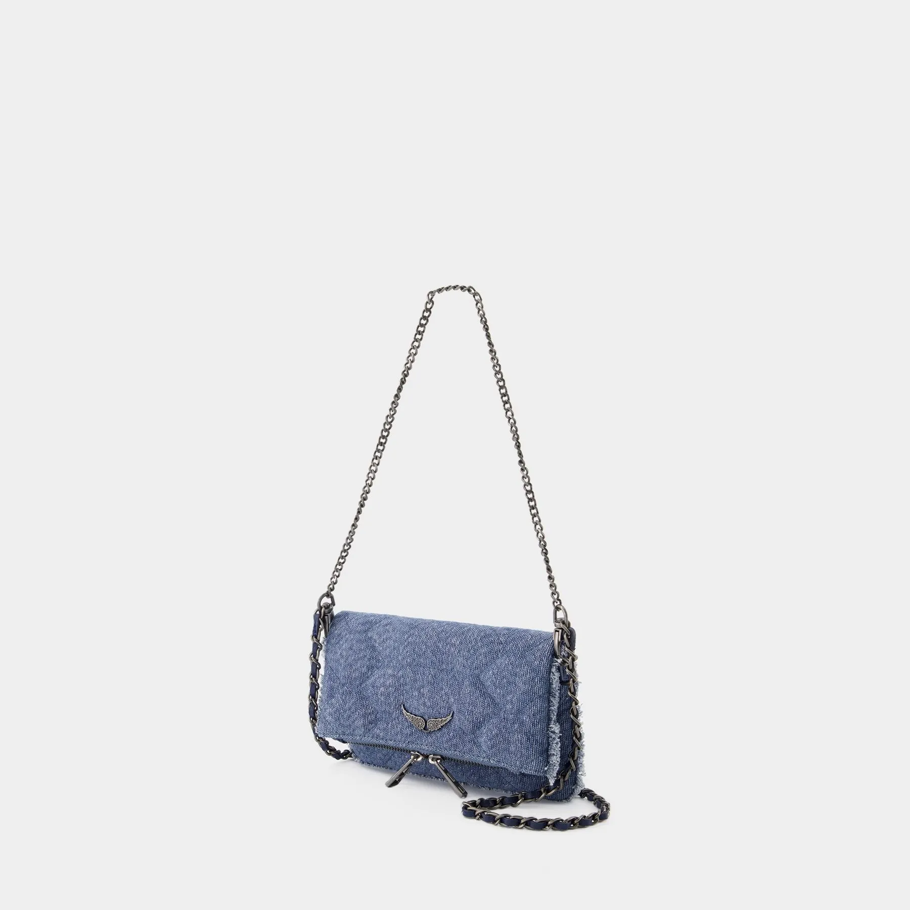 Zadig & Voltaire  Rock Nano Xl Glitter Crossbody - Zadig & Voltaire - Denim - Blue